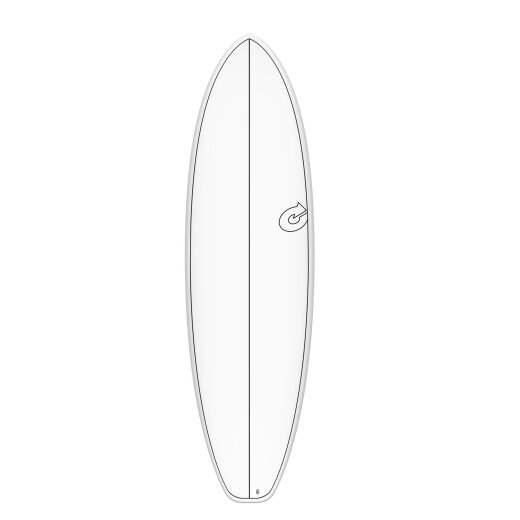 Surfboard TORQ TEC-HD BigBoy23 7.2 Weiss Pinline