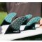 FUTURES Quad 4 Fin Set Rasta Honeycomb