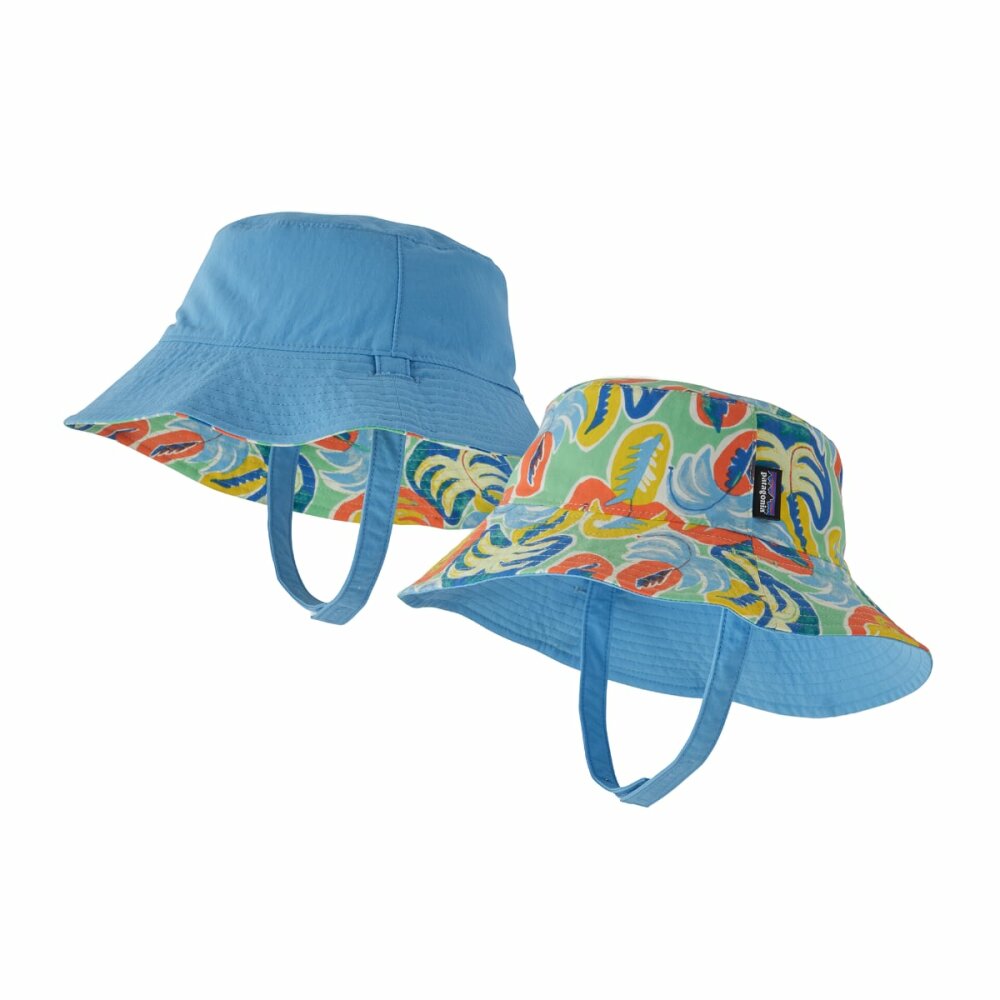 Patagonia Baby Sun Bucket Hat Community Bloom Green