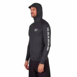 Salty Crew Thrill Seekers Hood Surf Shirt Black