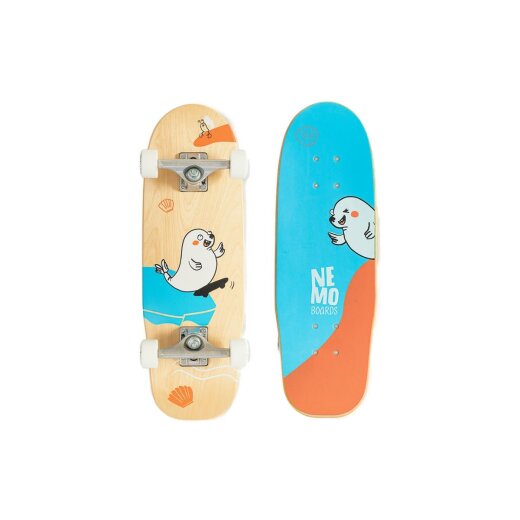 Nemo Boards Soft Grip Kids Skateboard Mari, Seal - 24.75