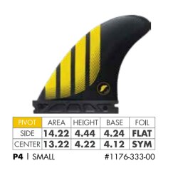 FUTURES Thruster Fin Set P4 Alpha SMALL