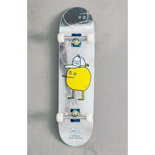 Inpeddo X Lousy Livin Silver Lemon, Complete Skateboard  8.0"