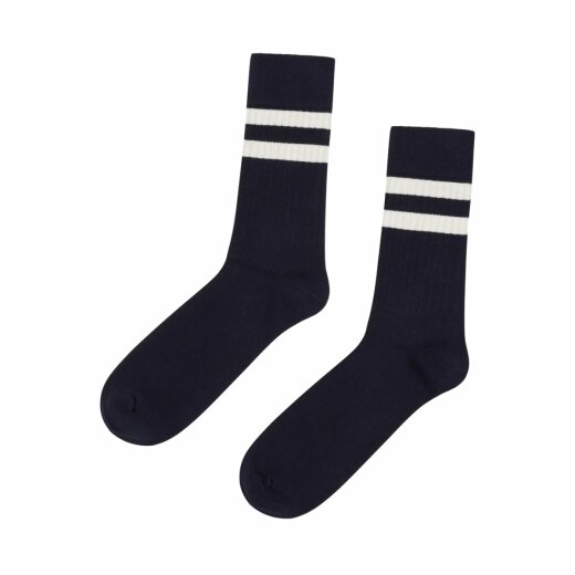 Klitmoller Collective Retro Cotton Socks Navy Cream