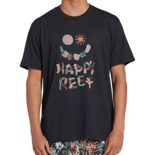 Billabong Coral Gardeners Happy Reef Shirt Washed Black