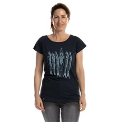 Zerum Frauen T-Shirt Lea Navy Sardinen