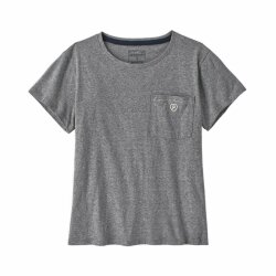 Patagonia Ws Climb Bloom Pocket Responsibili-Tee Gravel...