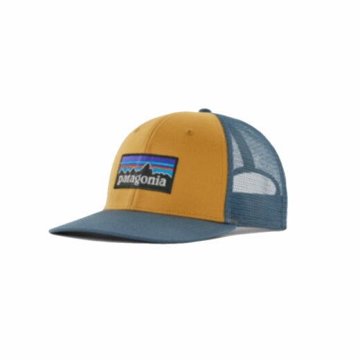 Patagonia P-6 Logo Trucker Hat Pufferfish Gold