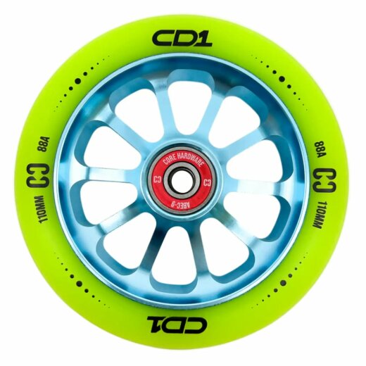 Core CD1 Stunt Scooter Rolle 110mm Lime/ Blue