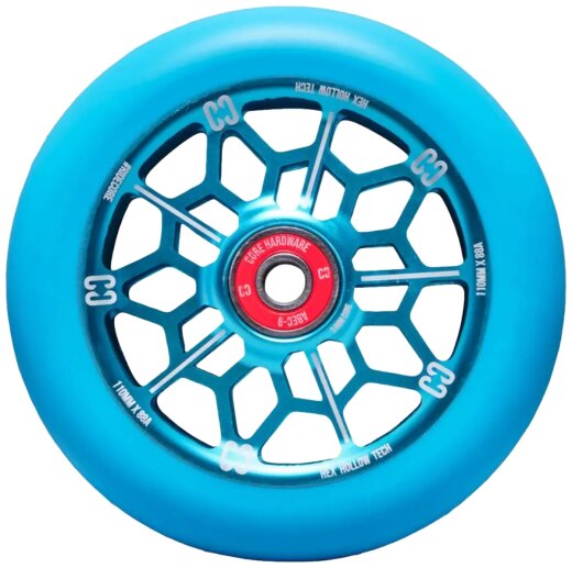 Core Hex Hollow Stunt Scooter Rolle 110mm Mint Blue