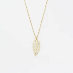 Jewelberry Kette Cut Out Leaft vergoldet