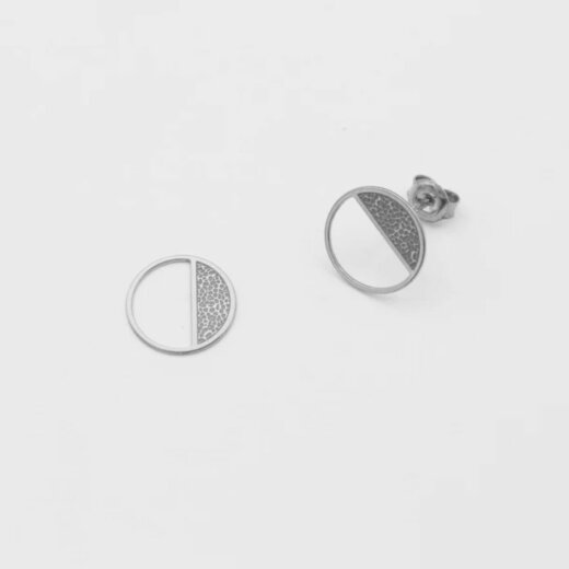 Jewelberry Stecker Half Moon Silber