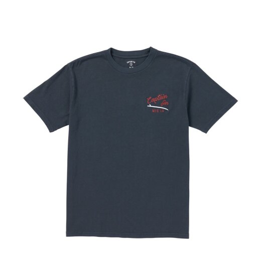 Captain Fin T-Shirt Slick Slide Logo Midnight Navy