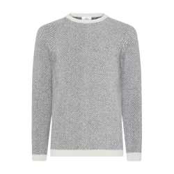 Klitmoller Collective Keld Knit Strickpullover Pastel Grey / Black