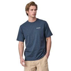 Patagonia Ms P-6 Logo Responsible Tee Utility Blue