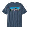 Patagonia Ms P-6 Logo Responsible Tee Utility Blue