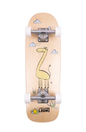 Little Lemon Loomi Corkgrip Kids Skateboard Cruiser Giraffe 24.75"