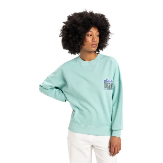 Quicksilver Oversized Crew Pullover Aqua Sky