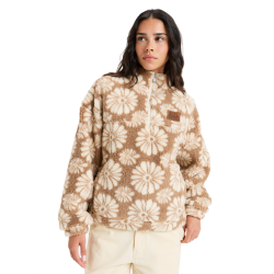 Roxy Jive Talking Fleece Pullover Portobella Tropical...